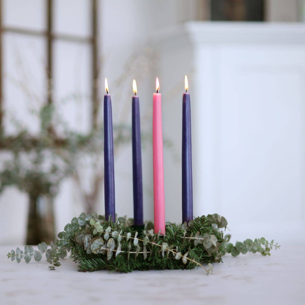 Big Dipper Wax Works - Taper Candles – 100% Pure Beeswax – Advent 12” Hand-Dipped