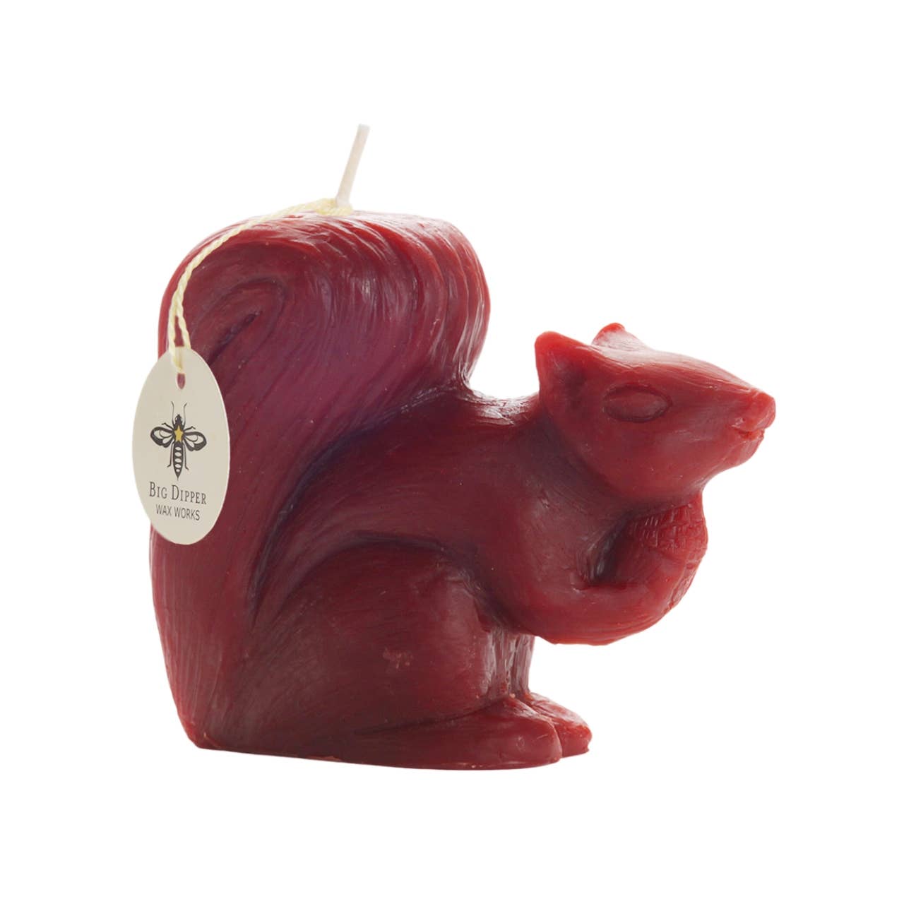 Big Dipper Wax Works - Squirrel Candle – 100% Pure Beeswax – Hand-Sculpted