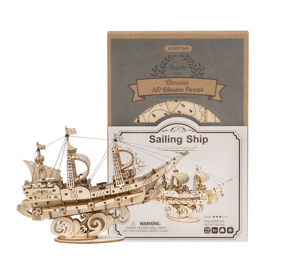 Robotime - TG305 Rolife Sailing ship 3D DIY Wooden Puzzle