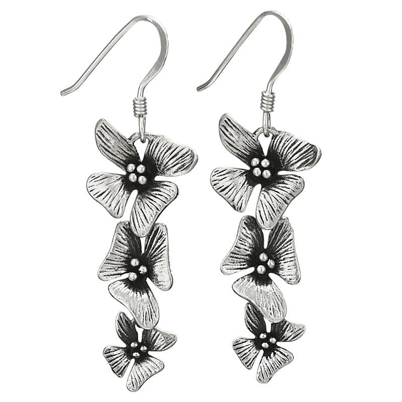 Tiger Mountain Jewelry - Tres Flores Sterling Silver Earring