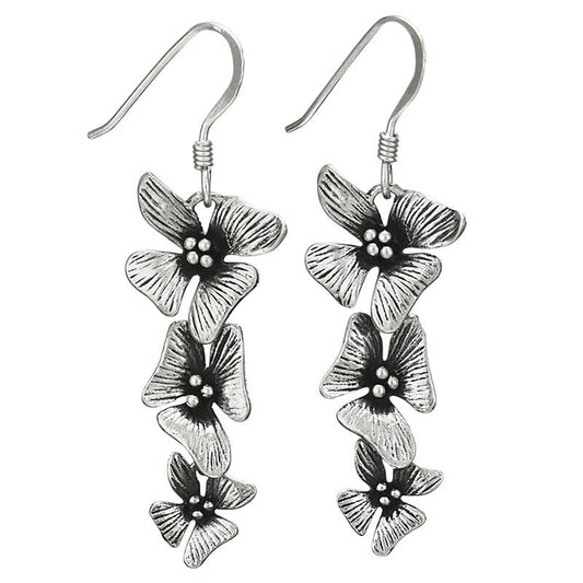 Tiger Mountain Jewelry - Tres Flores Sterling Silver Earring