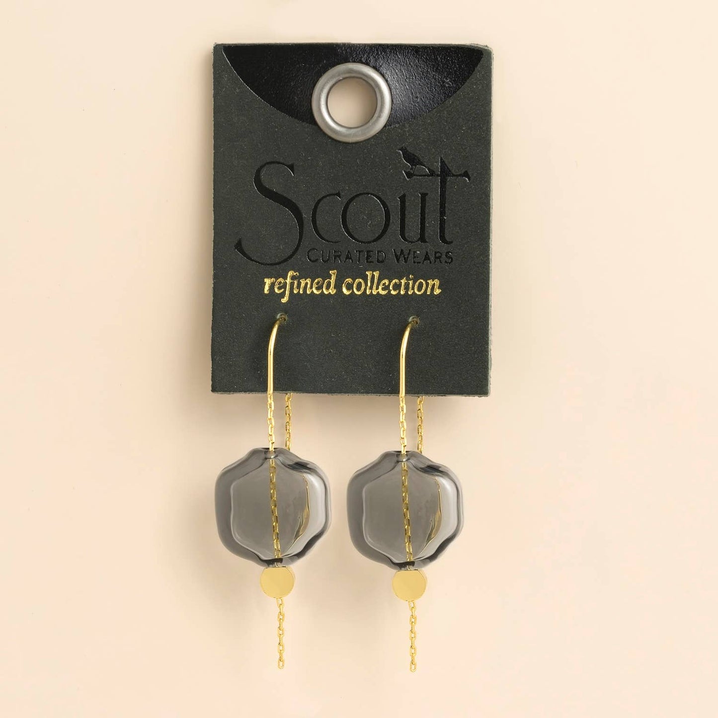 Scout Curated Wears - Refined Glass Organic Threader - Smoke/Gold