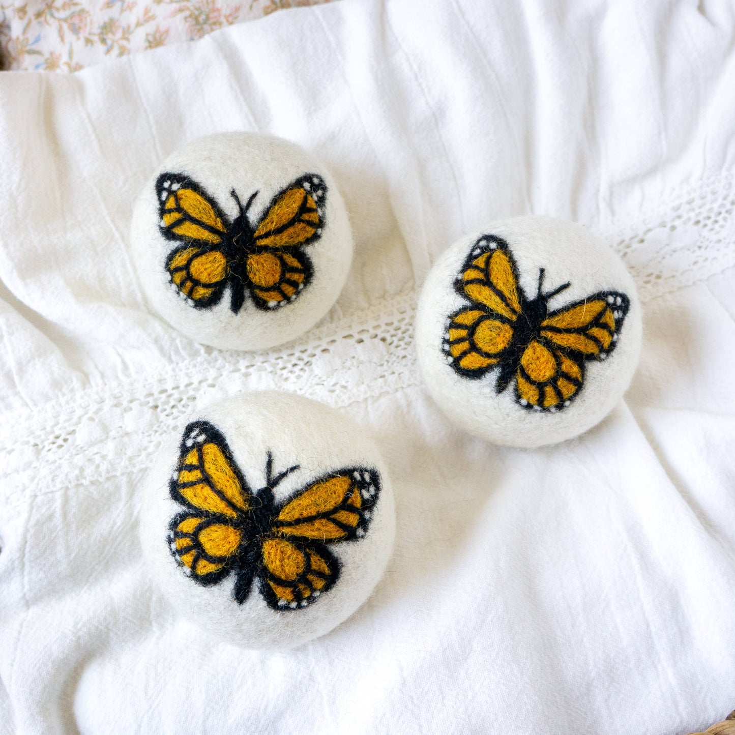 Friendsheep - Monarch Butterfly Trio Eco Dryer Balls - Set of 3