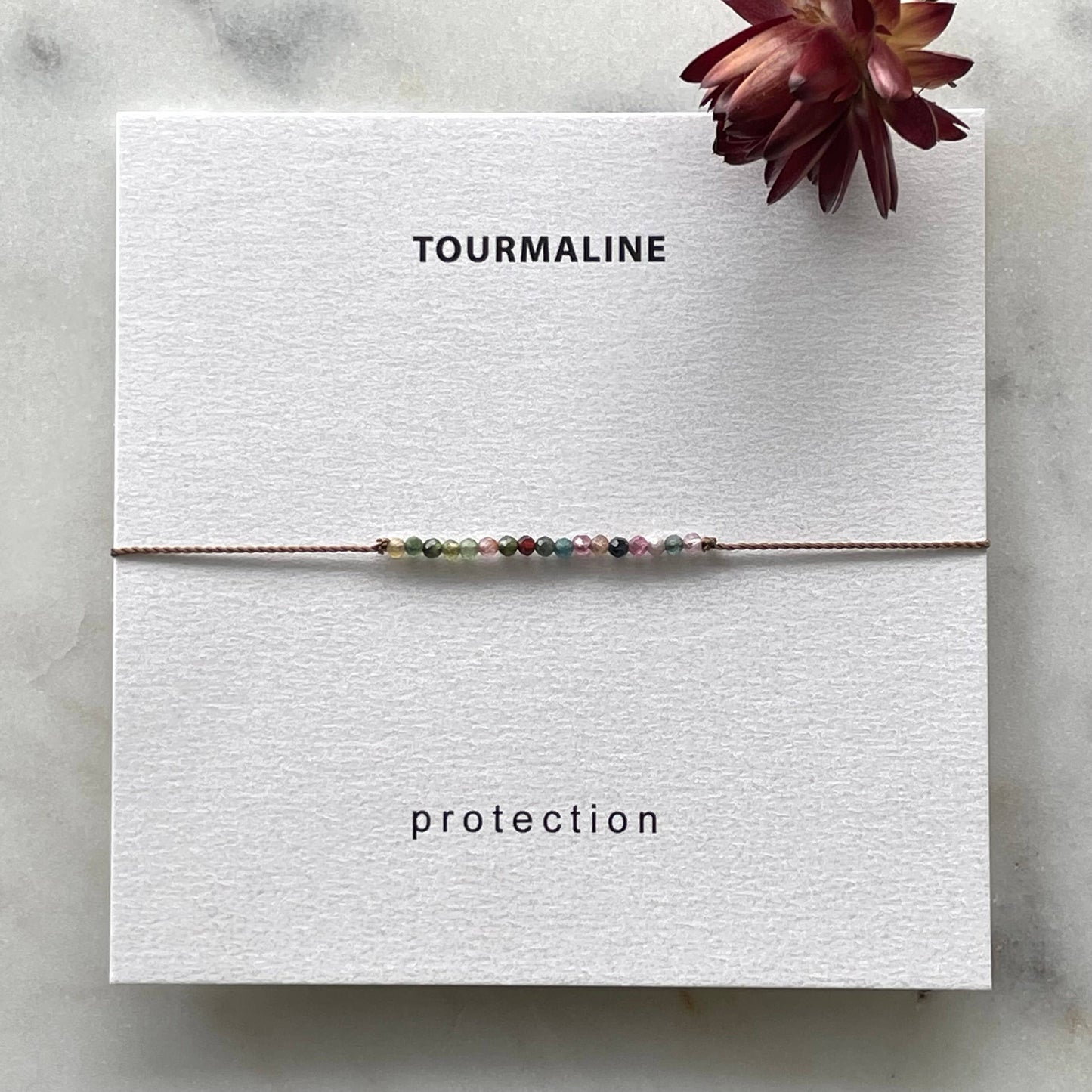 Soulsilk - Watermelon Tourmaline Bracelet- Protection