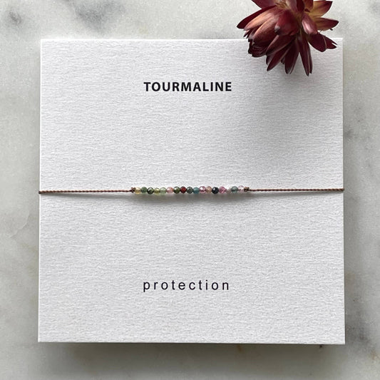 Soulsilk - Watermelon Tourmaline Bracelet- Protection