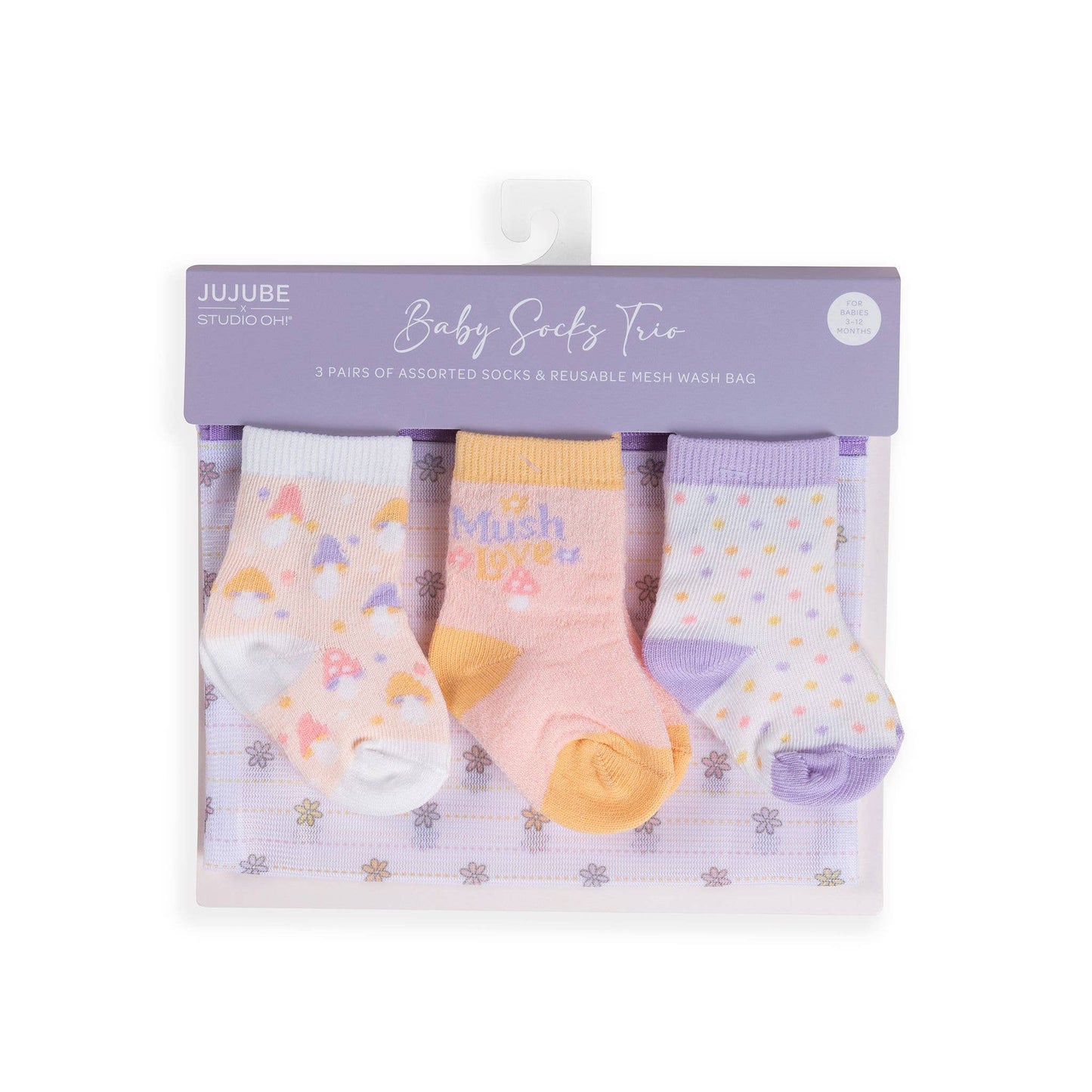 JuJuBe - Baby Socks Trio Mushy Love