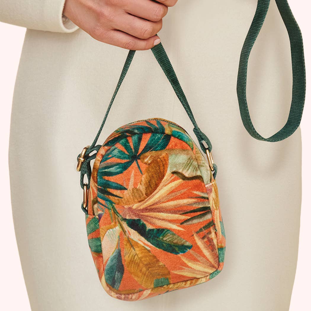 Powder Design inc - US - Velvet 'Out & About' Bag - Painted Palms