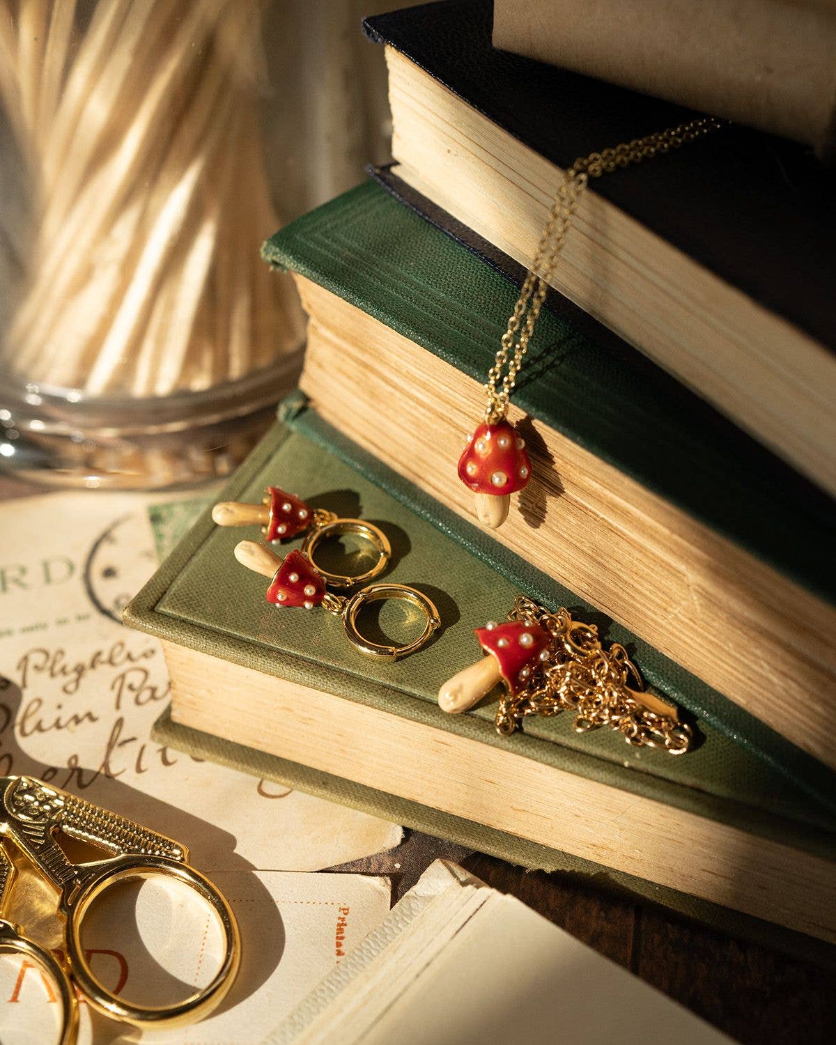 Fable England - FABLE Enamel Mushroom Necklace