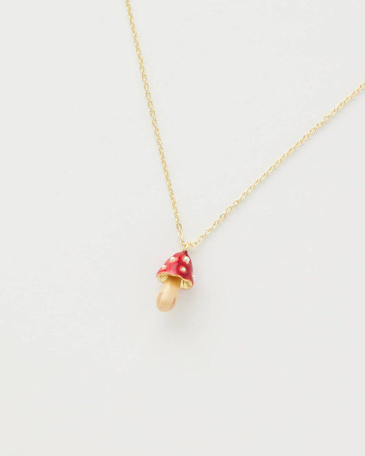 Fable England - FABLE Enamel Mushroom Necklace
