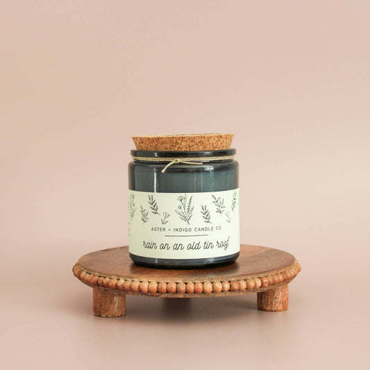 Aster + Indigo Candle Co. - Rain on an Old Tin Roof | Soy Candle