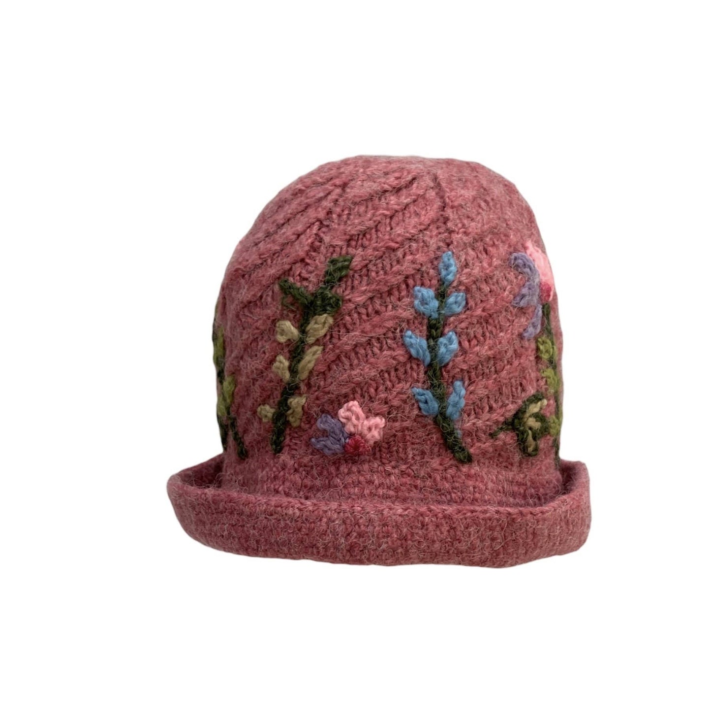 Peruvian Trading Company - AA81-B Hand knit Floral Bucket Hat