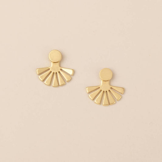 Scout Curated Wears - Refined Earring Collection - Sunburst Ear Jacket/GoldVermeil