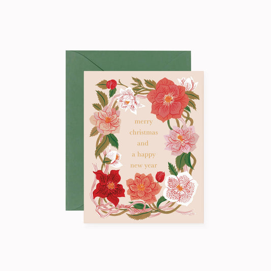Botanica Paper Co. - CHRISTMAS ROSE WREATH | greeting card