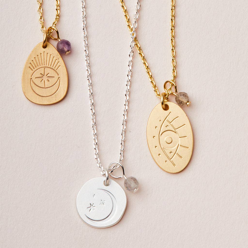 Scout Curated Wears - Stone Intention Charm Necklace - Amethyst/Gold