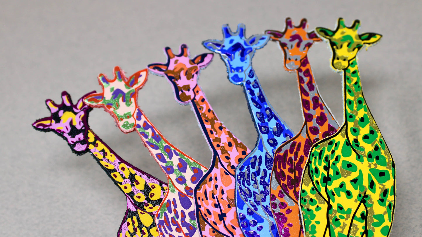 Ark Colour Design - Giraffe Shaped Leather Bookmark