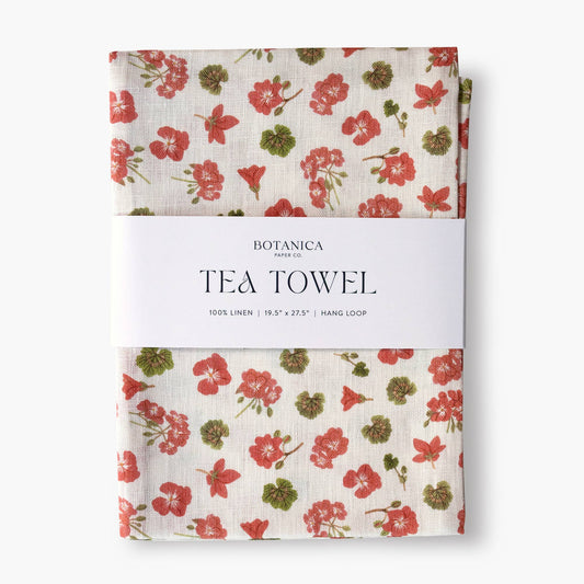 Botanica Paper Co. - GERANIUM | 100% LINEN TEA TOWEL