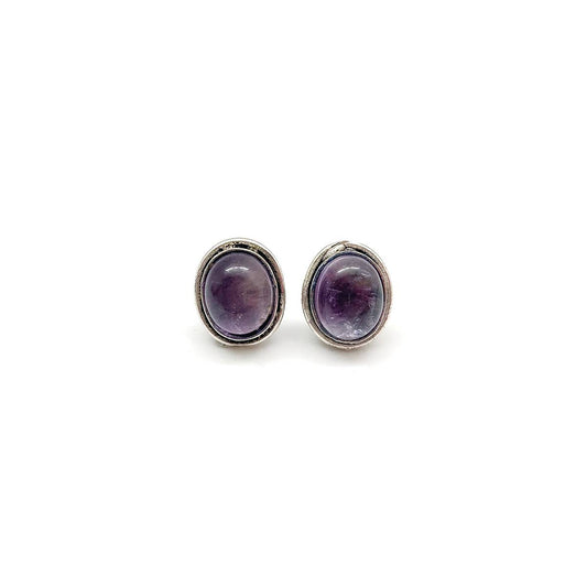 Anju Jewelry - Kashi Semiprecious Stone Post Earrings - Amethyst