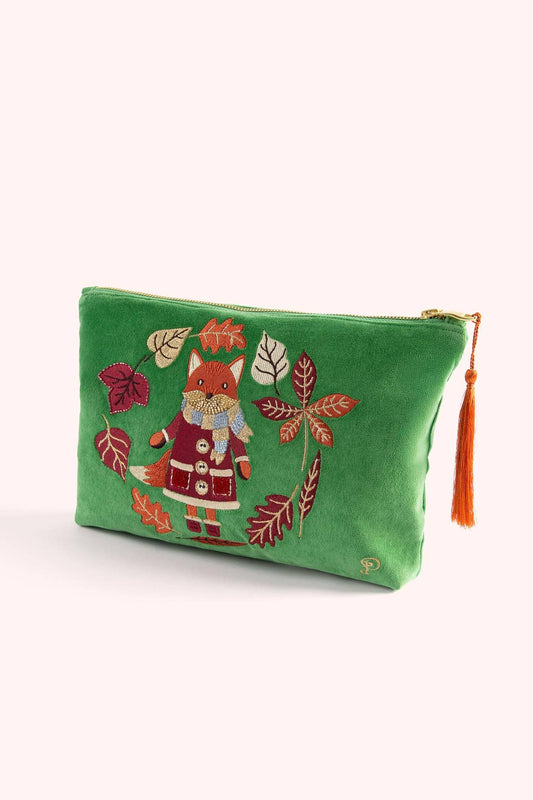 Powder Design inc - US - Velvet Zip Pouch - Cosy Fox