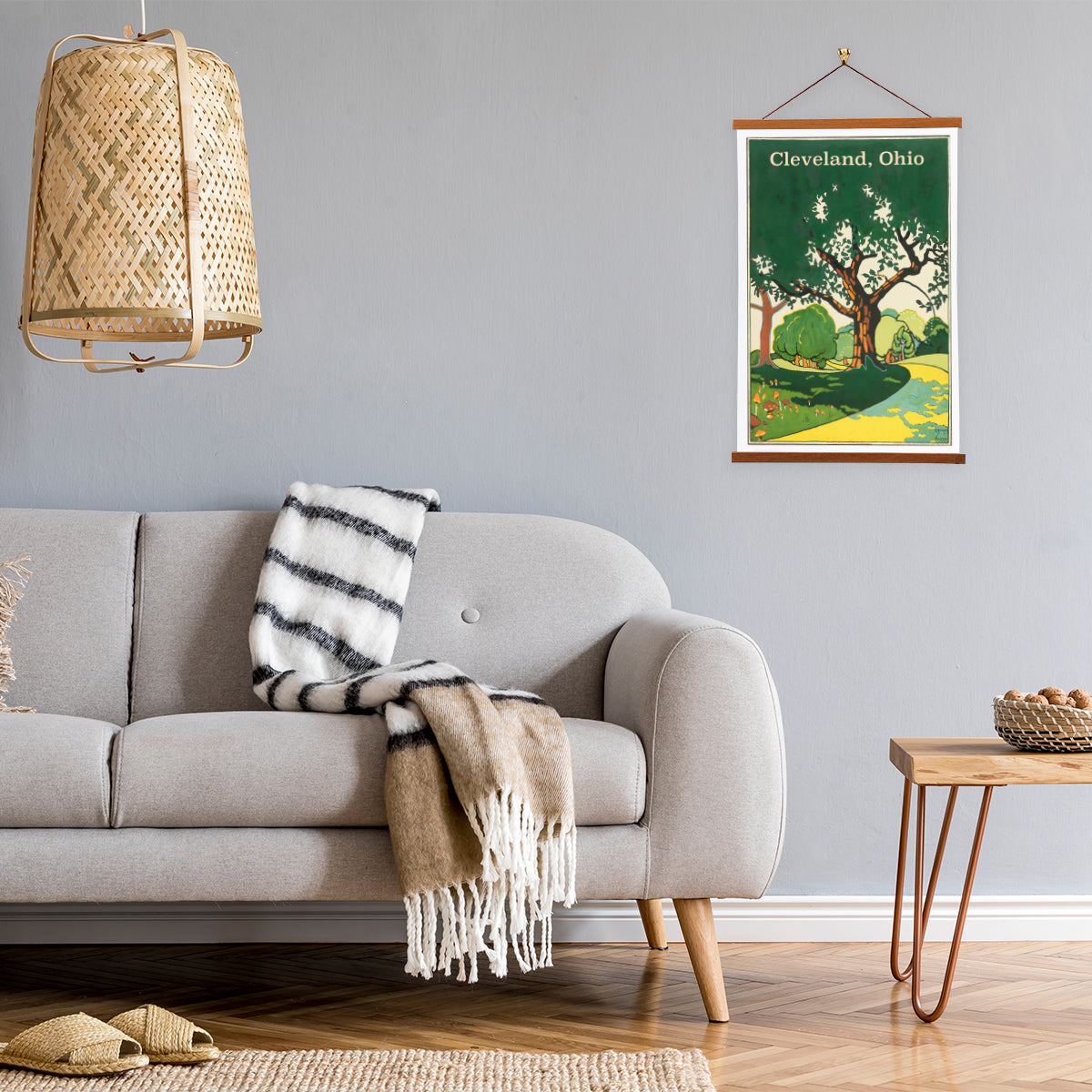 Cleveland Tree By Vintage Banners