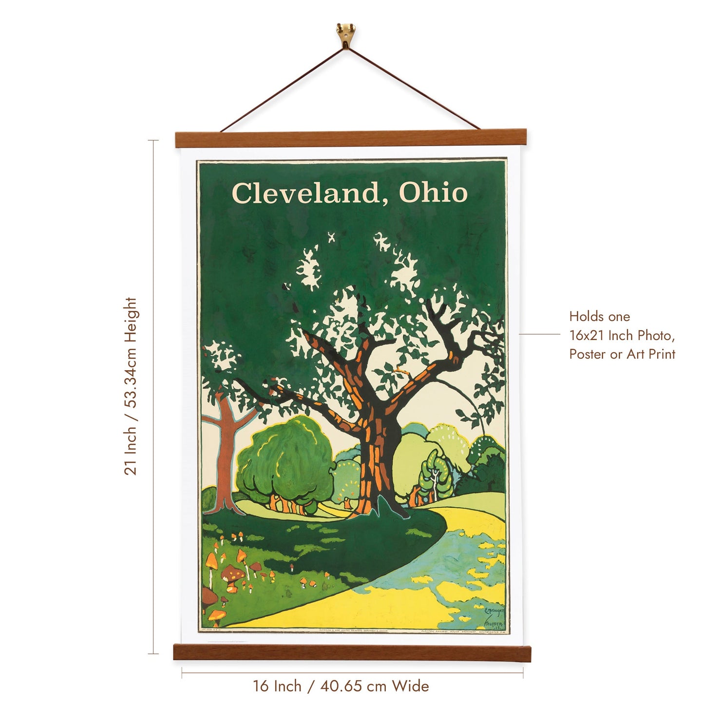 Cleveland Tree By Vintage Banners