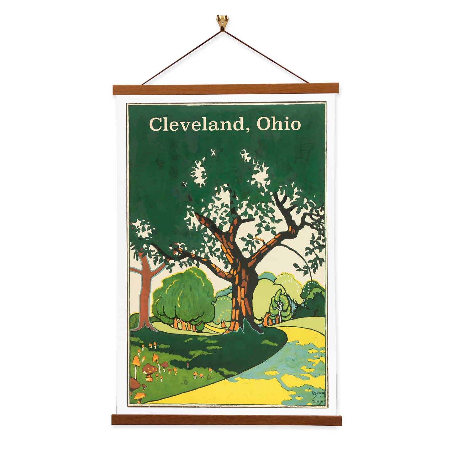 Cleveland Tree By Vintage Banners