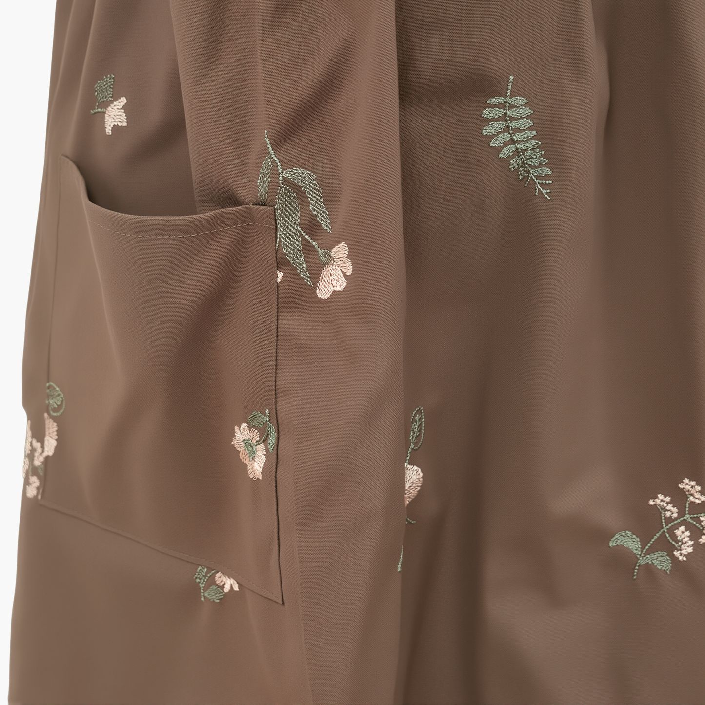 Vintage Cotton Apron with Puffed Shoulder Straps – Grey Floral