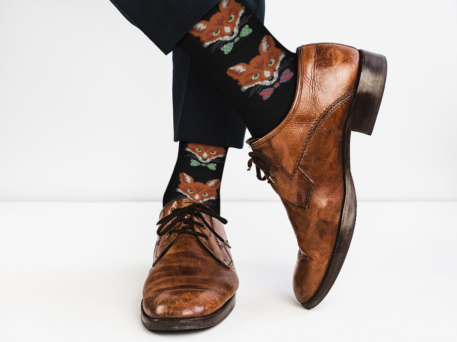 mens casual dress socks Animals Casual Dress Socks – Fox