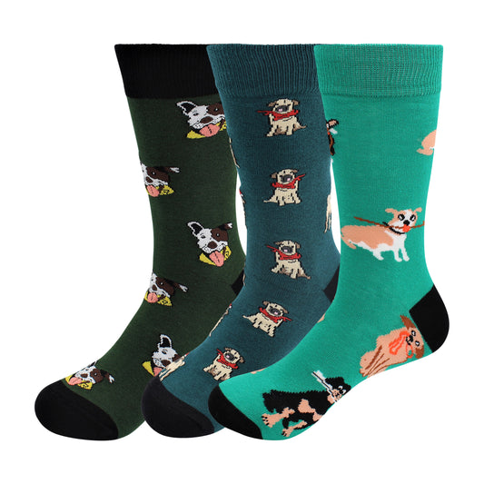 Dog Socks - Puppy - Animal Pets Fun, Cotton, Comfy Socks