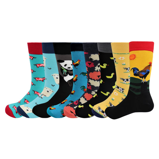 Animal Socks – Rooster, Pig, Cow, Panda, Sheep - Fun Socks