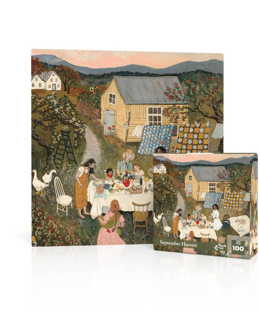 New York Puzzle Company - September Harvest Mini - 100 Piece Mini Puzzle