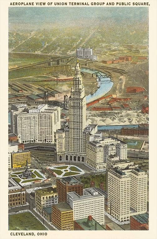 Found Image Press - Postcard OH-11 View over Terminal Group, Cleveland