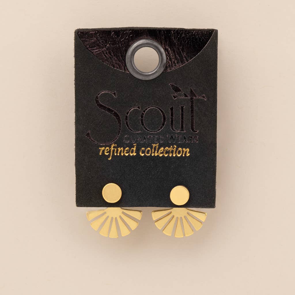 Scout Curated Wears - Refined Earring Collection - Sunburst Ear Jacket/GoldVermeil