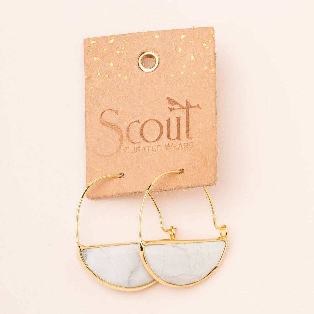Scout Curated Wears - Stone Prism Hoop - Amethyst/Silver