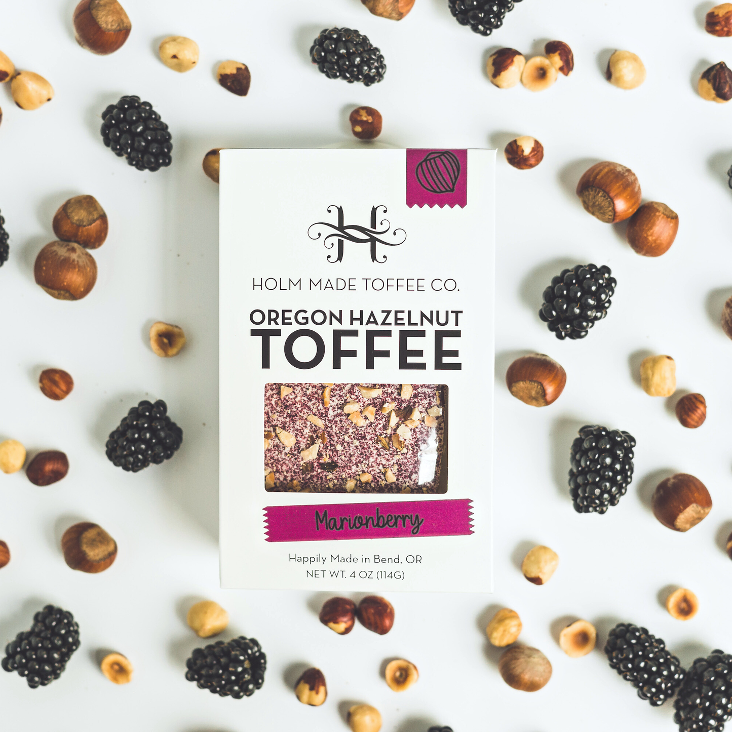 Holm Made Toffee Co. - Marionberry - Oregon Hazelnut Toffee