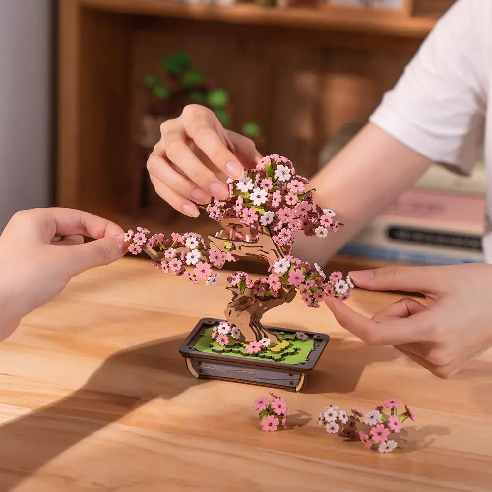 Robotime - TG415 Sakura Bonsai Rolife DIY Puzzles 3D Wooden Crafts