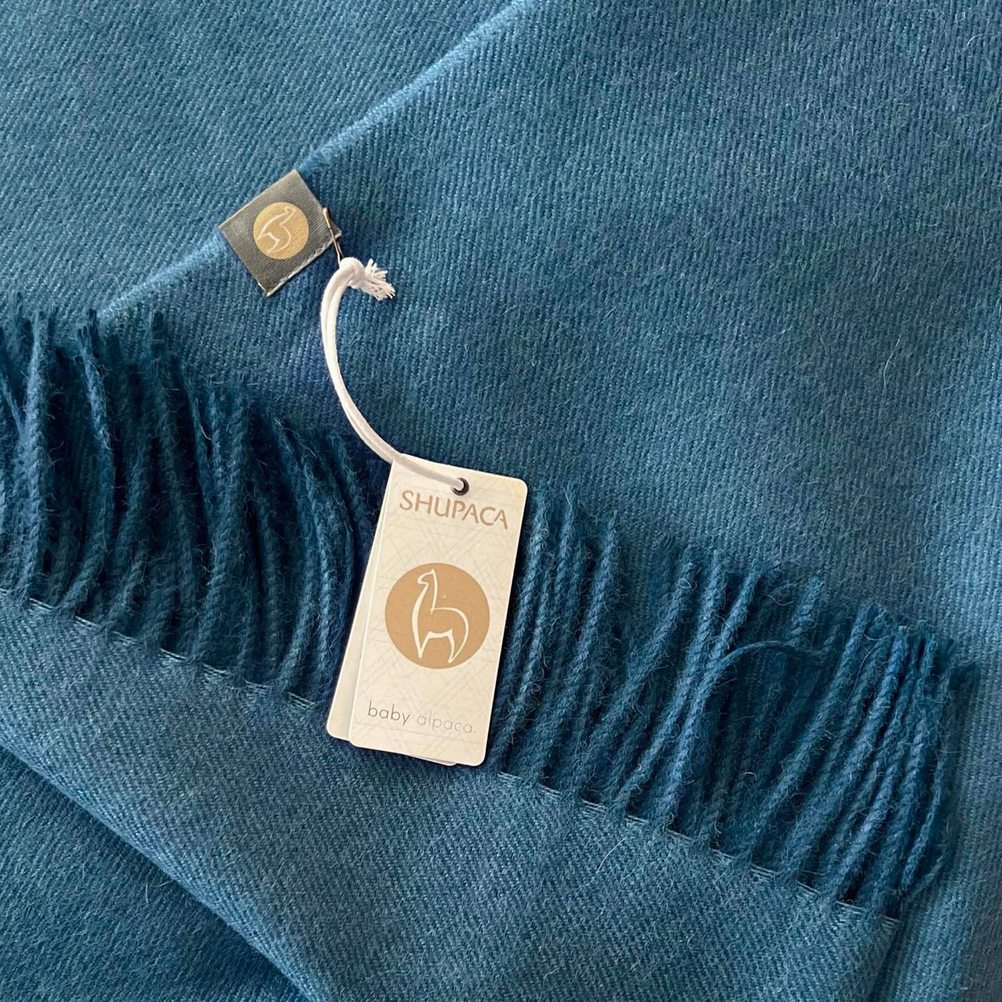 Shupaca Alpaca - 100% Baby Alpaca Scarf - Blue Jean