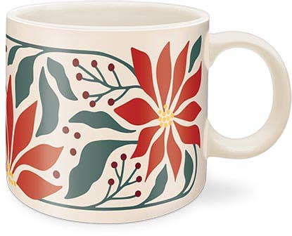 Lady Jayne - Ceramic Mug Winter Poinsettia