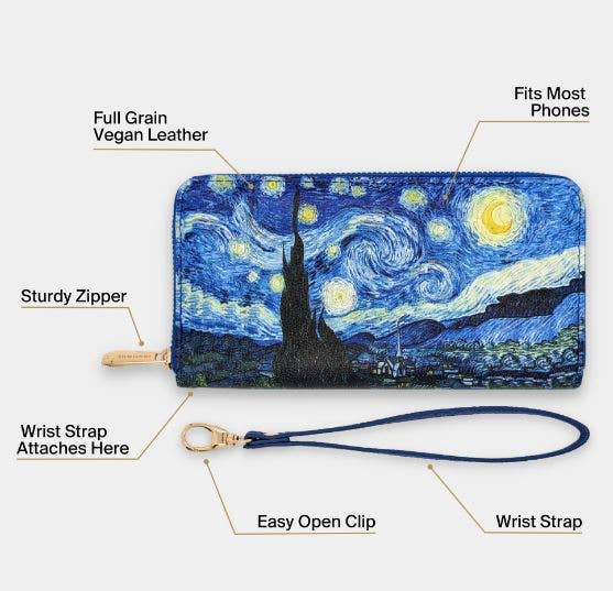 Monarque - Frida Kahlo Poppies Wristlet Wallet