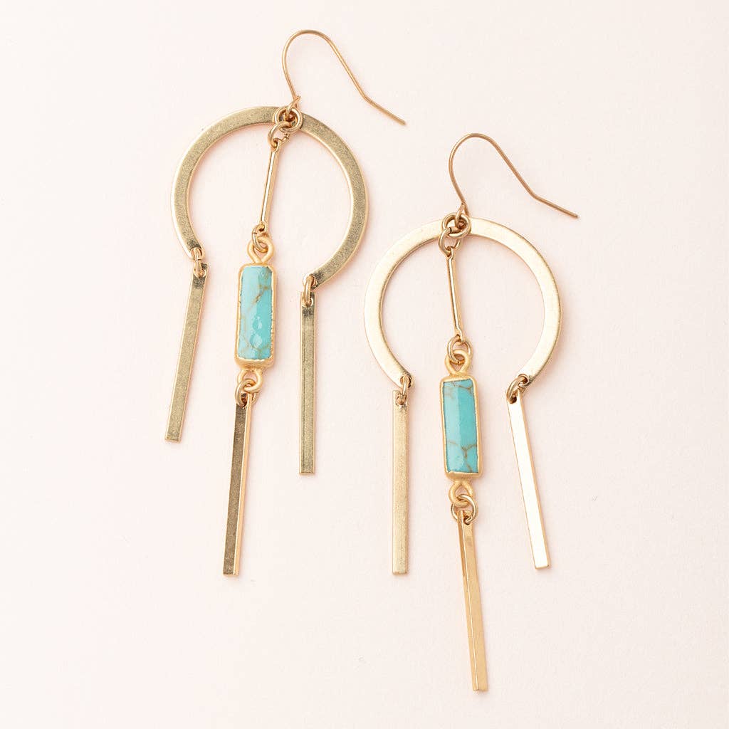 Scout Curated Wears - Dream Stone Earring - Turquoise/Gold