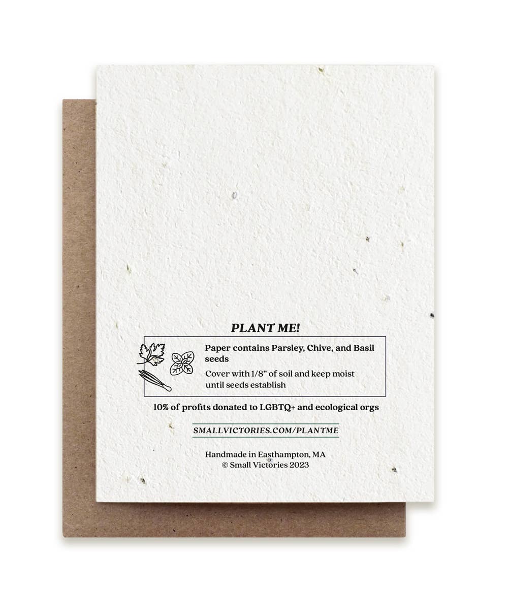 Small Victories - Moon Phase Birthday Plantable Herb Seed Card