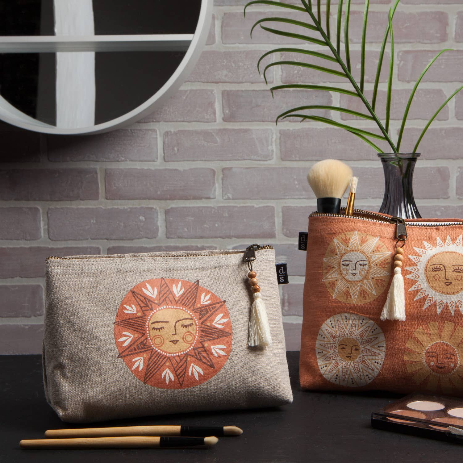 Danica Studio Soleil Linen Cosmetic Bag - Thumbnail 4