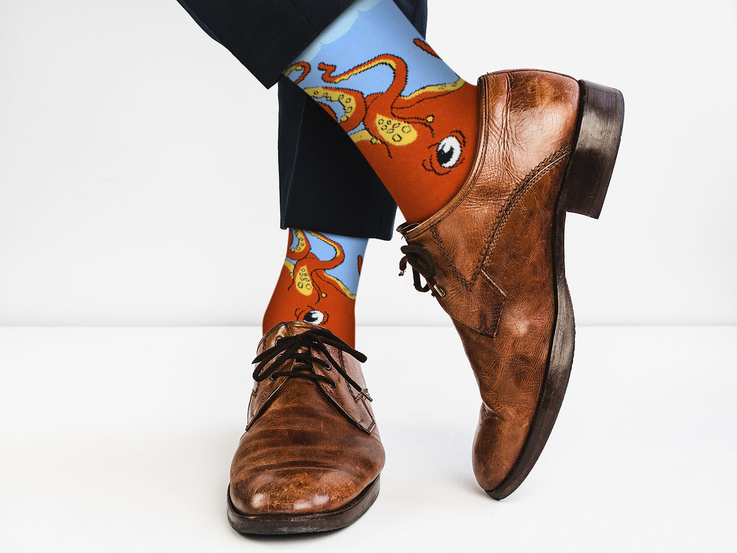 Sick Socks - Octopus (Orange) - Trippy Animal Dress Socks