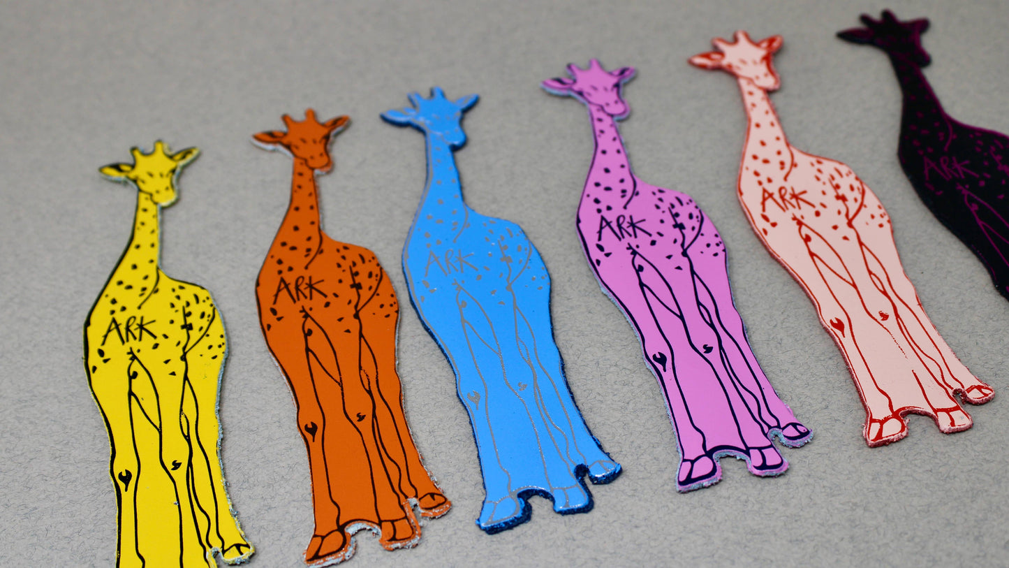 Ark Colour Design - Giraffe Shaped Leather Bookmark
