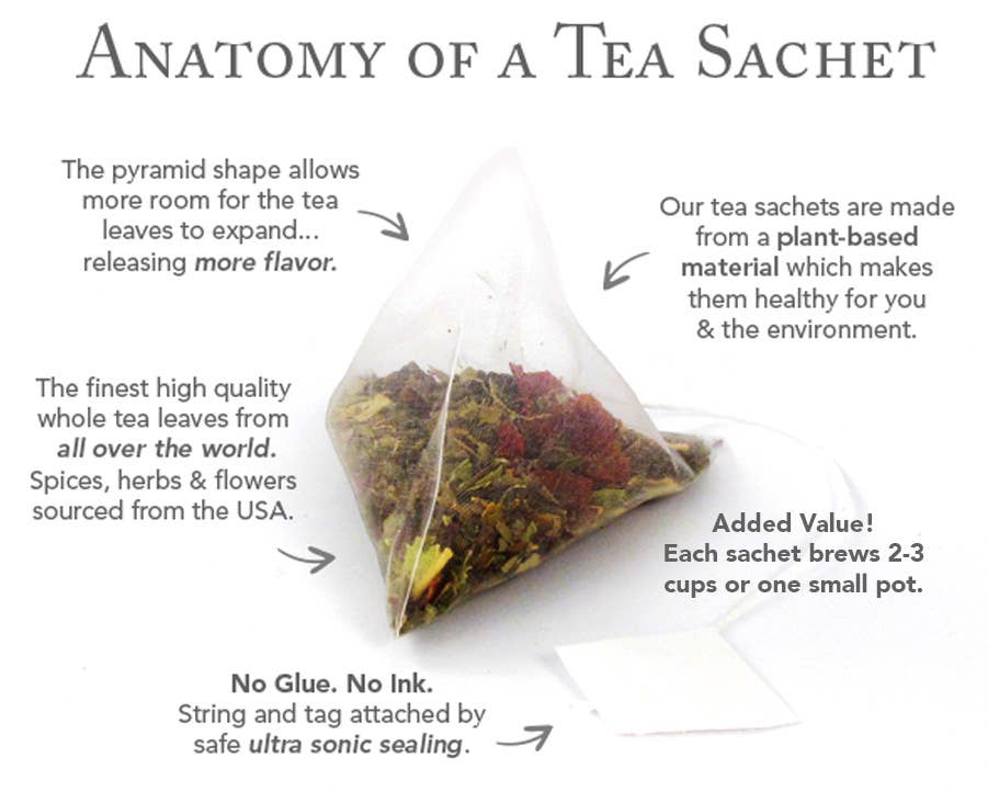 The Tea Can Company - Fluer Nuevo Garden Therapy Herbal Tea Sachets - Tall Tin