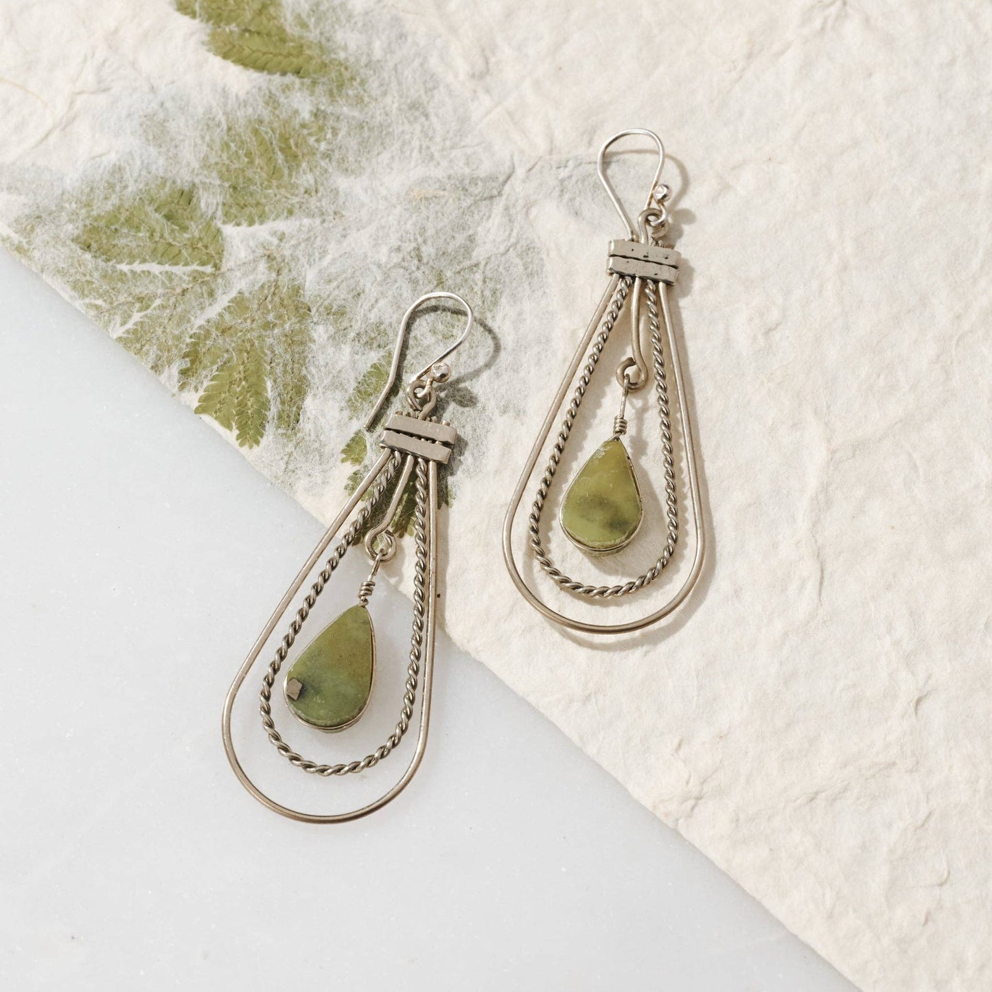 Ten Thousand Villages - Ayni Serpentine Stone Earrings
