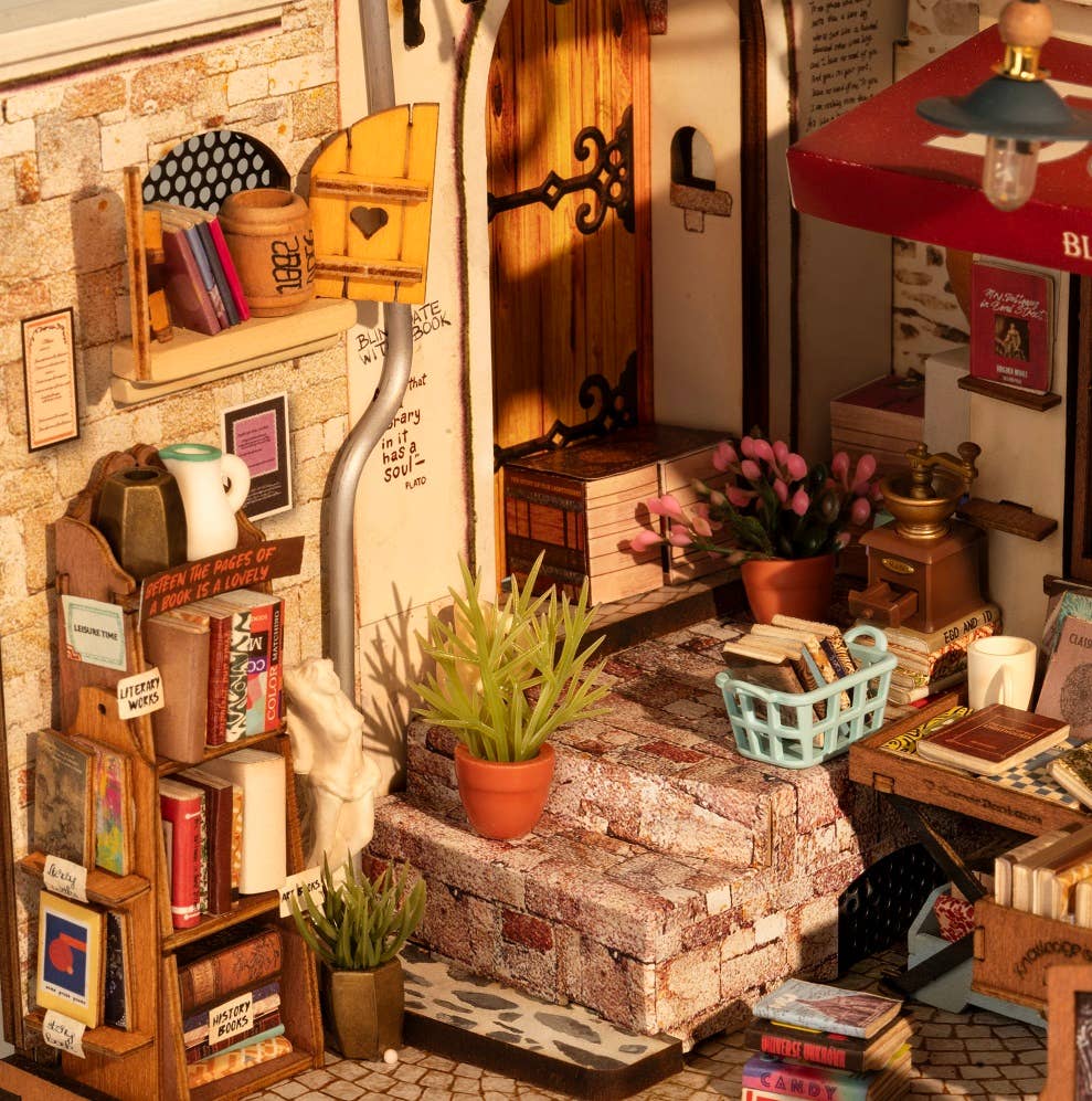 Robotime - DG164 Corner Bookstore Rolife DIY Miniature House Kit