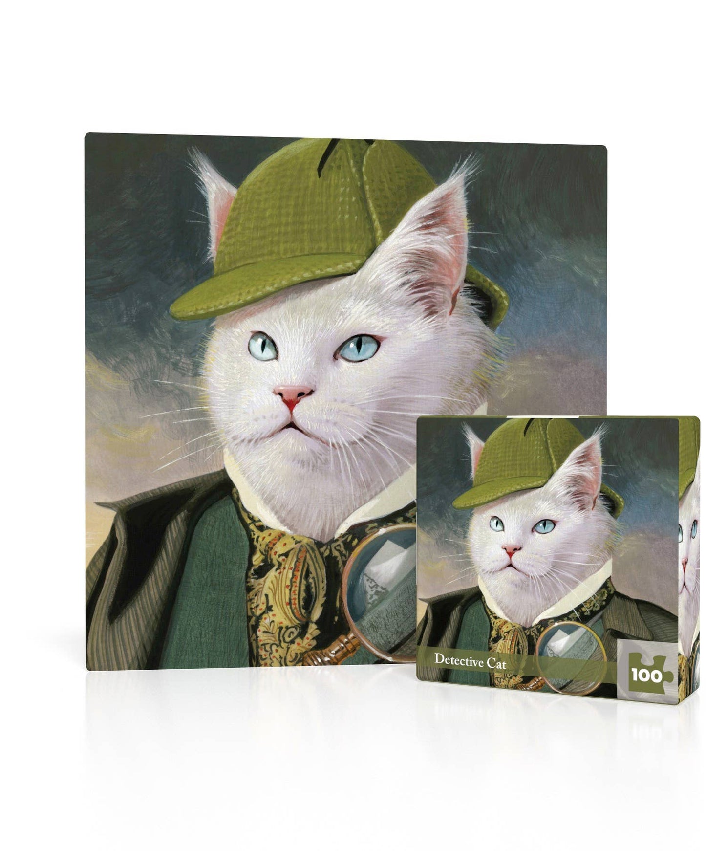 New York Puzzle Company - Snowball - Cat Detective Mini - 100 Piece Mini Puzzle
