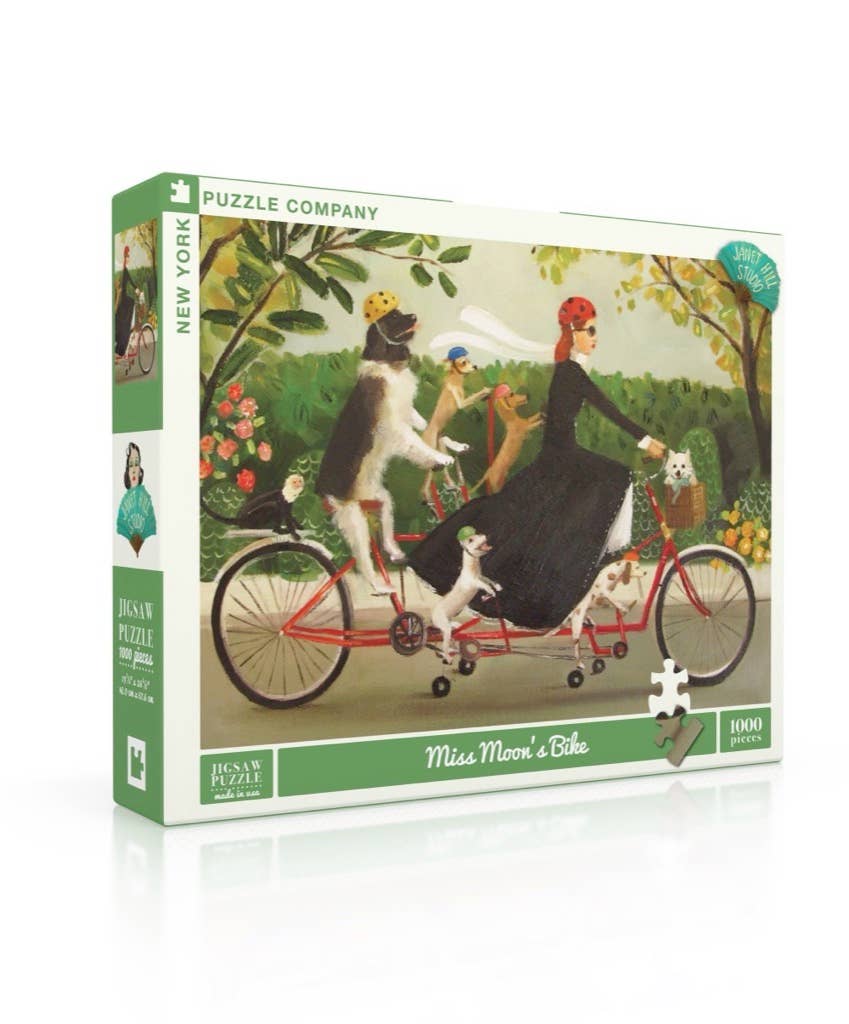 New York Puzzle Company - Miss Moon's Bike - 1000 Piece Jigsaw Puzzle