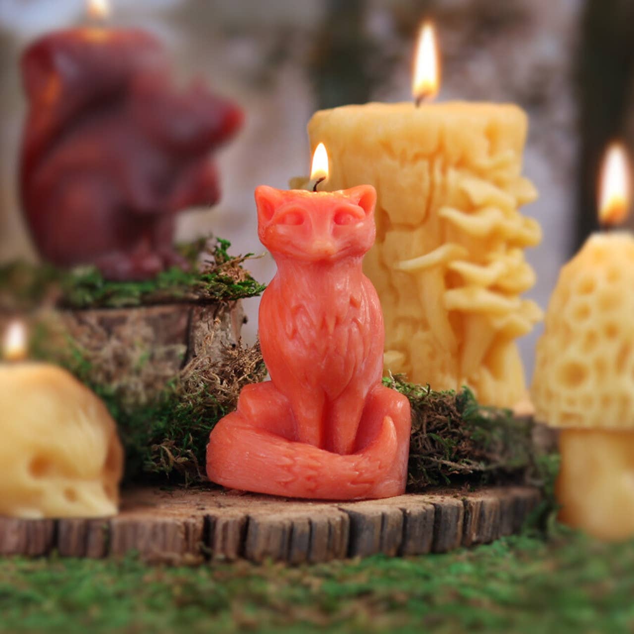 Big Dipper Wax Works - Fox Candle – 100% Pure Beeswax – Hand-Sculpted
