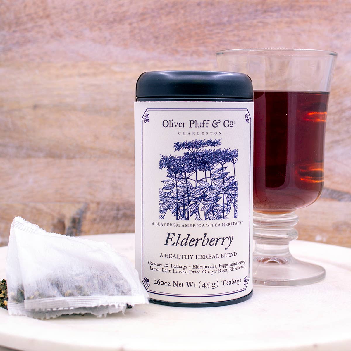 Oliver Pluff & Company - Elderberry - 20 Teabags in Signature Tea Tin